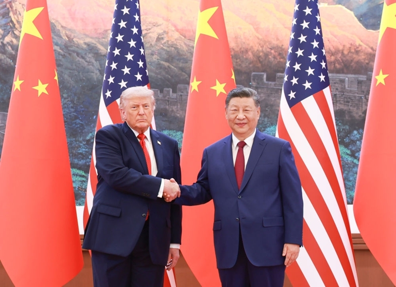 习近平同美国总统特朗普举行会谈